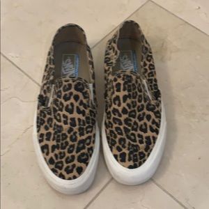 Vans Leopard Print Slides